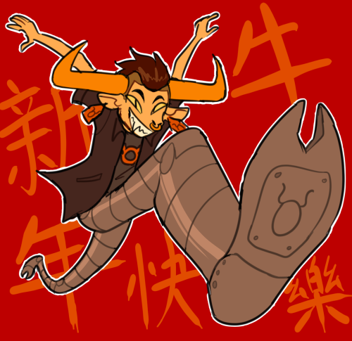 thepencilriot-stuck:mochezo:year of the ox, baby! hell yeah!!