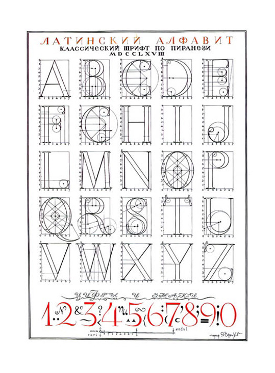 design-is-fine:  Yakov Chernikhov, Constructed Alphabets, 1940s. Russia.Chernikhov