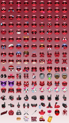 skunkandburningtires:   The folks behind the upcoming Deadpool movie have unleashed an emoji keyboard featuring the ‘Merc with a Mouth’ and friends. Download for Apple devices here, and on Google Play here. Enjoy!