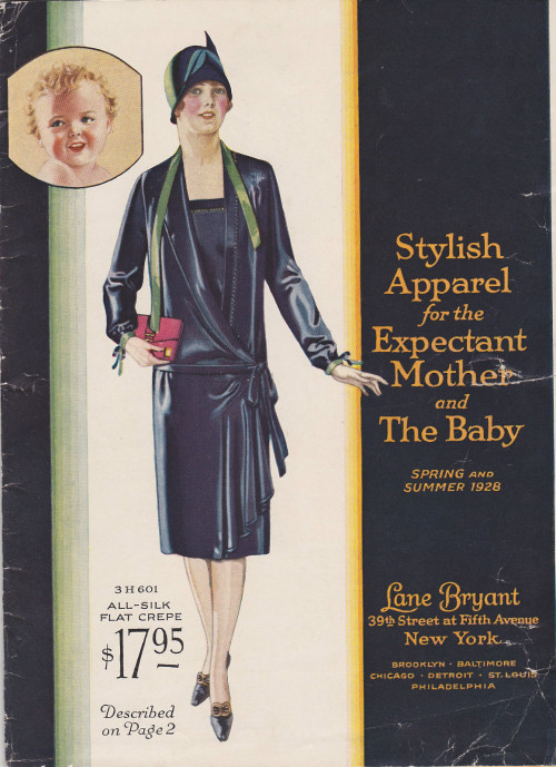 sydneyflapper: Lane Bryant maternity wear catalog, 1928