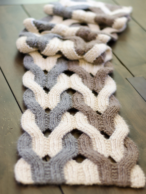 lazy-vegetarian:Japanese Weave Wrap by Pam Powers on Ravelry