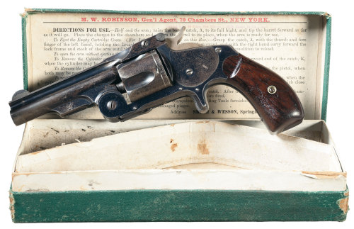 rareantiqueandbeautifulfirearms: Smith &amp; Wesson First Model .38 Single Action Baby Russian R