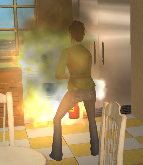 Oh Dear...Florence Is Having Issues Today. The Worst Part Is, She Wouldnt Have Had To Put The Fire Out