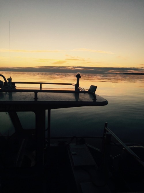 Sunset from the boat last night