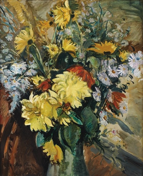 poboh:Les Dahlias Jaunes, Achille Emile-Othon Friesz. French (1879 - 1949)