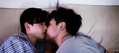 butjustwearclothes:MingKit | First Kiss They’re still into their character even off screen