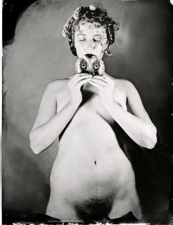 wetplatenudes:  Neptunian Haze, 1.2014 half plate tintype no reposts to porn blogs 