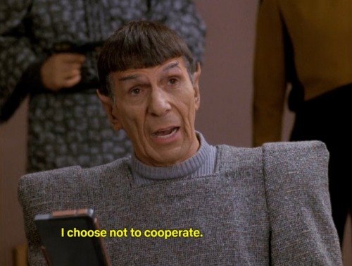 animamosaic:Spock’s entire philosophy is explaining why it’s logical for you to go fuck yourself