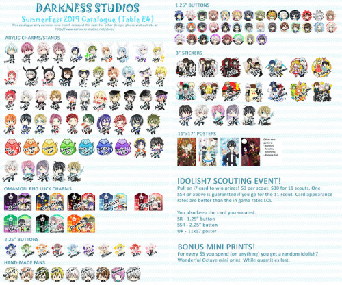 Catalogue (for new items only) for SummerFest tomorrow~!! Come visit us at Table E4~ Please feel fre