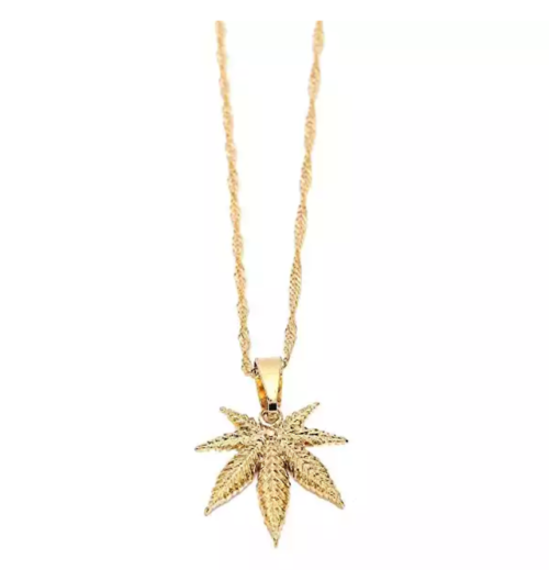 18K Marijuana Leaf Pendent. http://amzn.to/2CDrenC