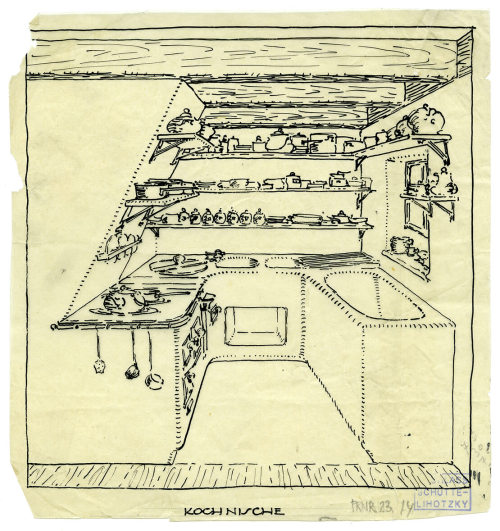 Margarete Schütte-Lihotzky, scullery, 1922/2019....