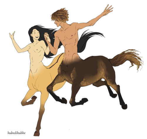 killmygalaxy:  hubedihubbe:  You guys sent me suggestions on what to do more with centaurs and some of these are your ideas! Ahh they’re super cute ;V; Also centaur females who don’t need no bras nu-uhI love the idea for the lil paint guy that he’s