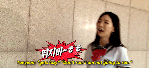 ninthwish:Not wanting to run??? That’s relatable~ i pray that Taeyeon never changes ♥~