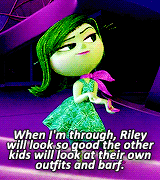 anastasiatremaine:  This is Disgust. She basically keeps Riley from being poisoned,