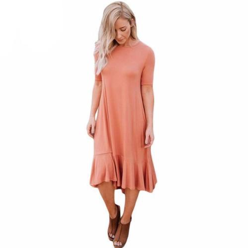 favepiece:Short Sleeve Ruffle Dress - Use code TUMBLR10 for a 10% discount!