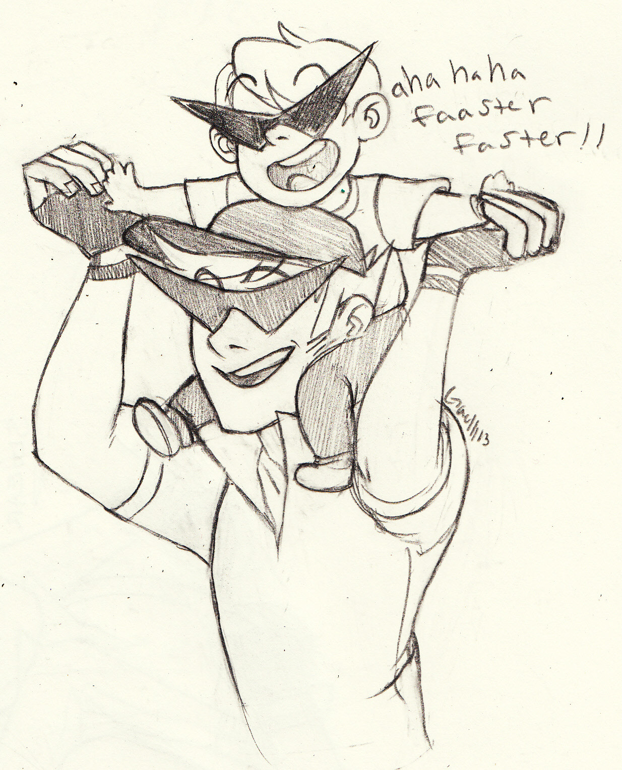 gaulllimaufry:  anon asked for stridercest cuddles….i hope this counts!  you can