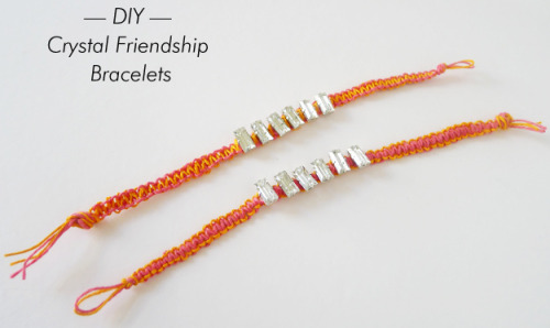 DIY Four Strand Chan Luu Inspired Macrame Crystal Friendship Bracelet Tutorial from Thanks, I Made I