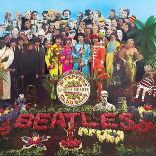 From sketch to album cover: it’s The Beatles’ Sgt. Pepper’s Lonely Hearts Club Band (1967).The set i