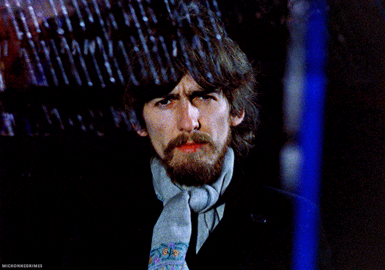 michonnegrimes:GEORGE HARRISON IN “STRAWBERRY FIELDS FOREVER” BY THE BEATLES (1967)