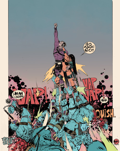 Works by Paul Pope colored by me.