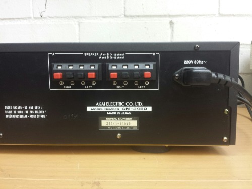 Akai AM-2450 Stereo Integrated Amplifier, 1977