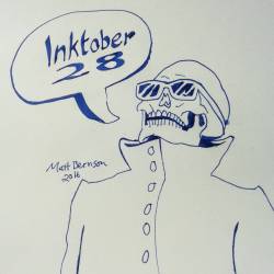 Dr.  Skull reminds us what day of Inktober