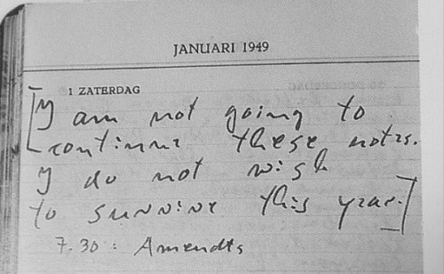 klausmann1906:  “I am not going to continue these notes. I do not wish to survive this year.” Klaus Mann, diary on 1. January 1949. Klaus Mann commited suicide this year - on 21. May, 1949 