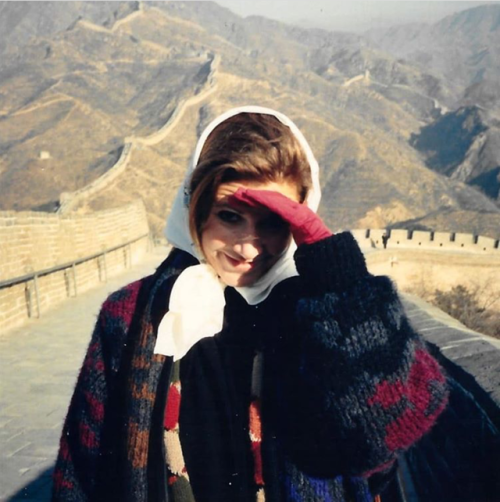 come-from-outer-space: Carrie Fisher, 1988 - Great Wall of China