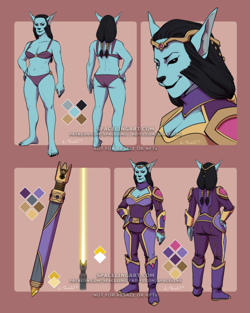 [C] Nelvaanian JediCharacter design and reference sheet commission for Woop! Support me on Patreon o