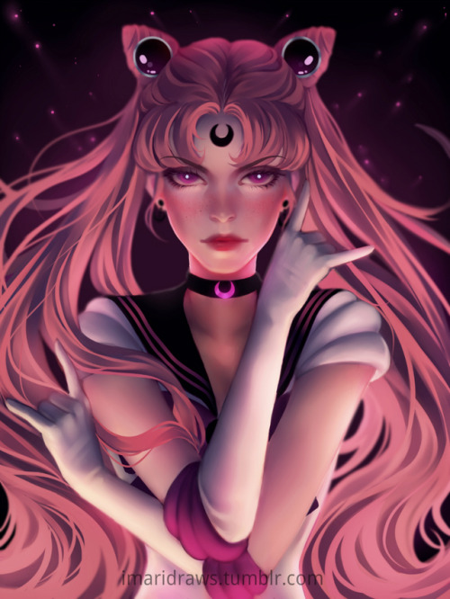 imaridraws:Dark Sailor Moon ~        you can get prints, phone cases and other stuff with this artwo