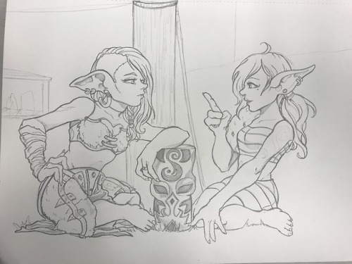 mizunosuzuka: mizunosuzuka: Sketch of my shaman Cryzanth and Glitzy, (Im sorry dear, couldnt resist 