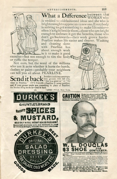 Some goofy ads from the March 1890 issue of Peterson’s Magazine.  Ask a librarian to see anything in