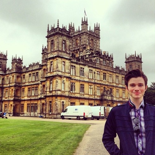 Chris Colfer visiting the set of Downton Abbey and Harry Potter! How can you not love this guy!? For