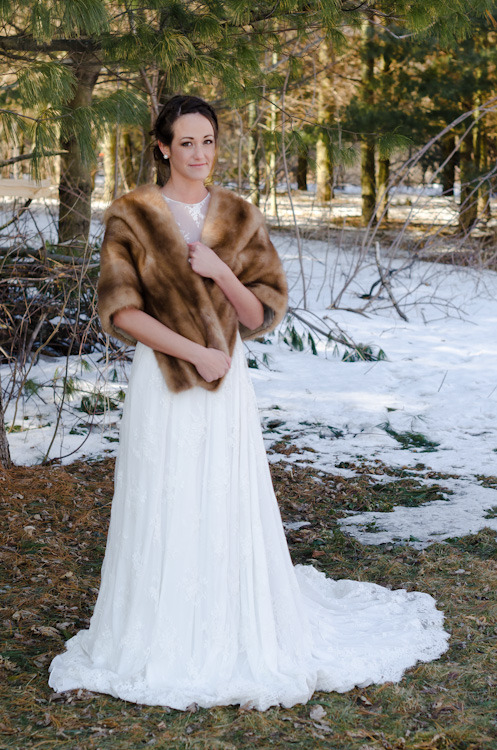 Winter Woodland Wedding Styled Shoot via Styled and Wed | Photos by Val Mitchell Phot