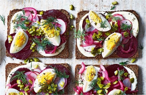 Danish open-faced rye sandwich