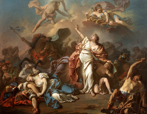 Apollo and Diana Attacking the Children of Niobe, Jacques-Louis David, 1772