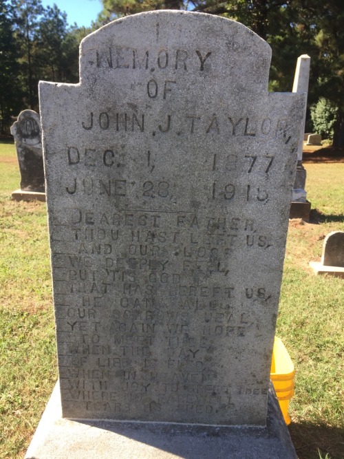 cemeteryconservation:  That is one long epitaph! Well done concrete marker. 