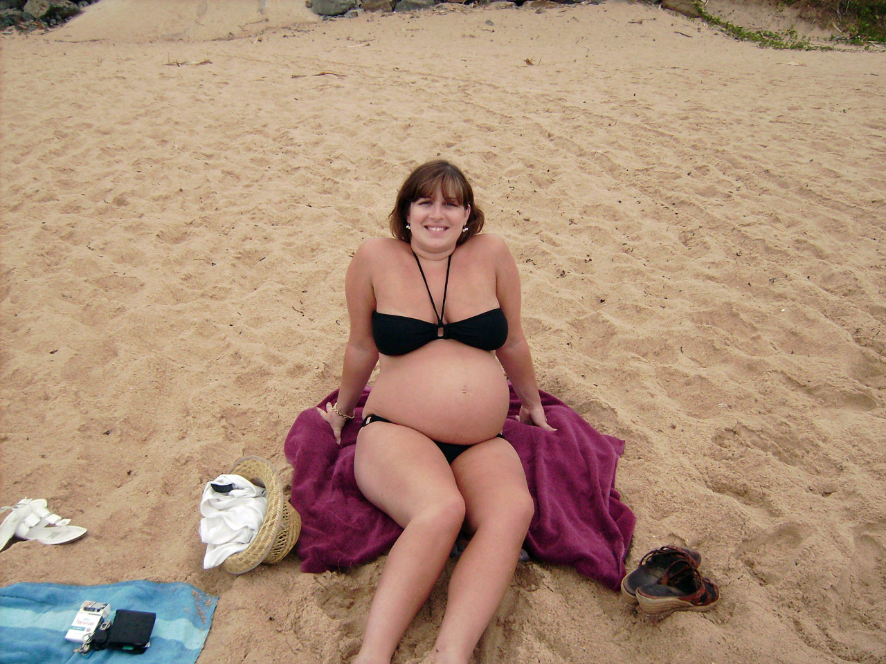 My sister and I at the beach. We&rsquo;ve had a few comments on how loving we