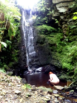 thebarefootedhierodule:  At WychStone Waterfall“The Water was Cold and Clear”