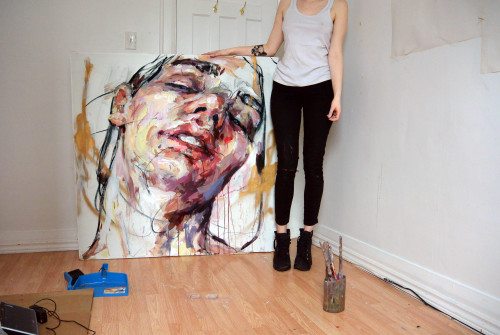 ellysmallwood:The first large painting I’ve done in my new studio.