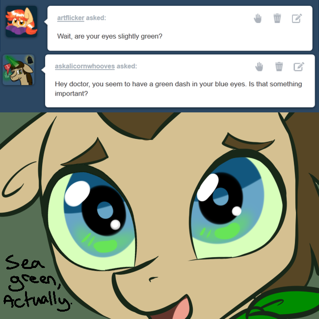 tantamount-time-turner:  They’ve always been sea green…I don’t see why that’s