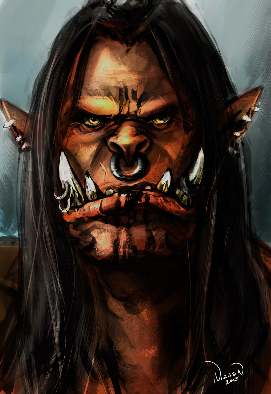 nizaen:  Here’s the drawing I posted earlier but with color.Still prefer the b&amp;w