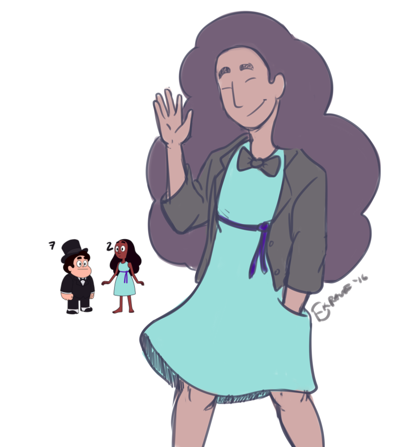 keaoriginalart:  More Stevonnie’s my friends asked for (I’m going to end up redrawing