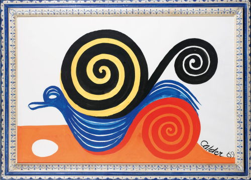 ochyming: Alexander Calder  1898-1976  SNAIL, 1969   gouache sur papier 74,5 x 1