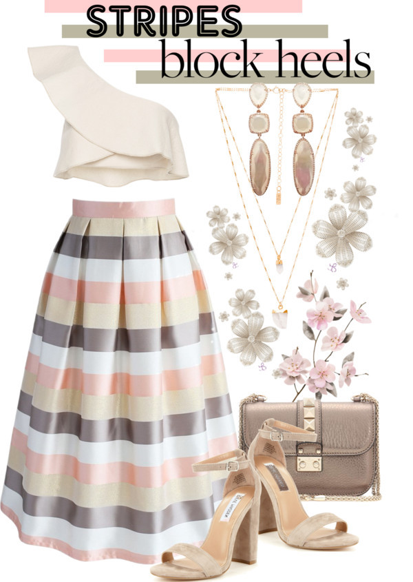 Udsigt bølge etik ROSE FULBRIGHT — Block Heels and Striped Skirt by giovanina-001...