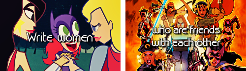 fanbingblink:  You know what you should do instead of just writing a woman who fights