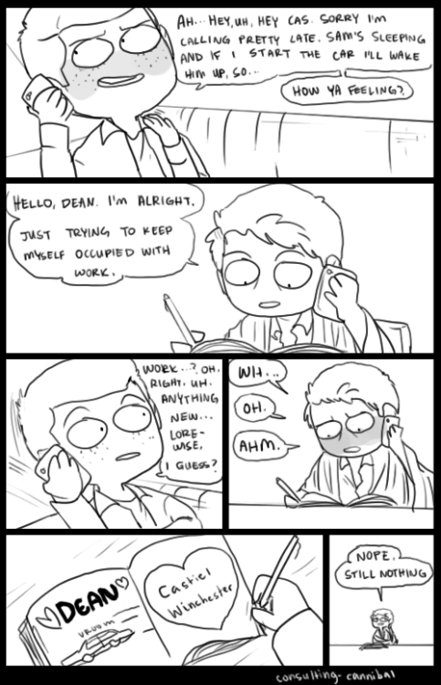 consulting-cannibal:11x04 headcanon that cas already knew all the knowledge on the monster dean and 