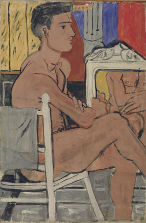 yiannis-tsaroychis:  Italian nude sitting, 1937, Yiannis Tsaroychis