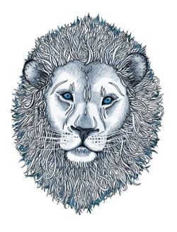 tattoosideas:  Blue Eyed Lion -  micklyn