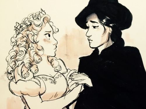 bevsi:  Inktober day 10. Wicked 🌸🌿 
